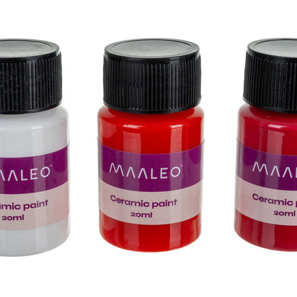 Maaleo Glas- en Keramiekverfset 12×20 ml – Glas-in-loodverf voor Porselein, Mokken & Borden – Ovenbestendige Creatieve Verfset