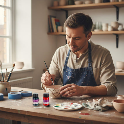 Maaleo Glas- en Keramiekverfset 12×20 ml – Glas-in-loodverf voor Porselein, Mokken & Borden – Ovenbestendige Creatieve Verfset