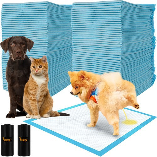 Puppy Trainingspads 100 Stuks 60 x 60 cm – Puppy Onderleggers – Zindelijkheidstraining – Absorberende Puppy Pads – Inclusief 30 Poepzakjes