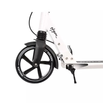 Kruzzel hyperion step voor volwassenen met vering en schijfremmen tot 100kg - opvouwbaar - grote wielen - ideaal voor the last mile - wit