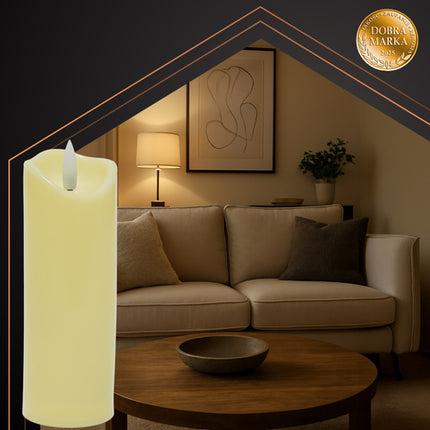 Ruhhy LED Grafkaars Inzet 17 cm – Warm Wit Flikker Effect – 1 Stuk – Veilig & Batterijgevoed LED Kaarslicht