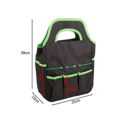 Gereedschapstas Tuin Groot – Tuingereedschap Tas – Gereedschap Organizer – Opbergtas voor Tuingereedschap, Werkplaats, Garage en Klussen – Zwart/Groen