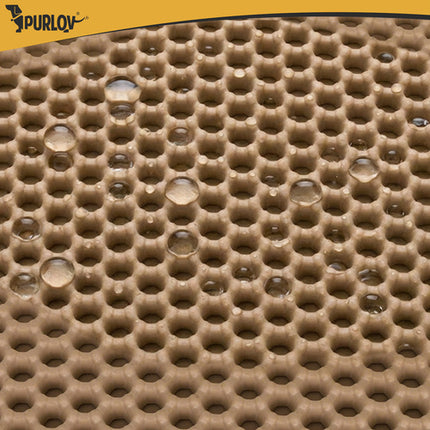 Kattenbakmat XXL 75 x 55 cm – Dubbele Laag Honingraat – Kattenbak Uitloopmat – Waterdicht – Antislip – Beige