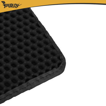 Kattenbakmat XXL 75 x 55 cm – Dubbele Laag Honingraat – Kattenbak Uitloopmat – Waterdicht – Antislip – Zwart