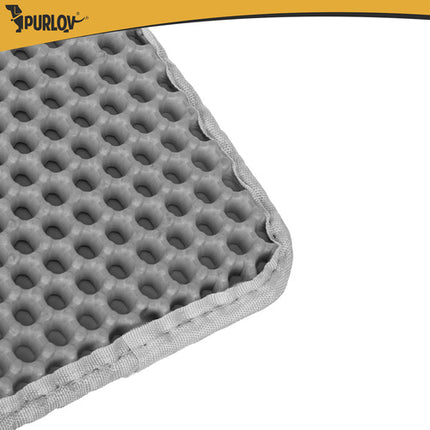 Kattenbakmat XXL 75 x 55 cm – Dubbele Laag Honingraat – Kattenbak Uitloopmat – Waterdicht – Antislip – Grijs