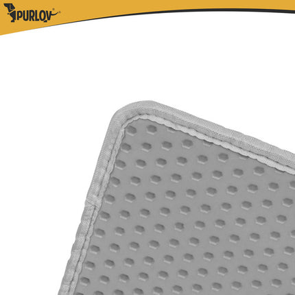 Kattenbakmat XXL 75 x 55 cm – Dubbele Laag Honingraat – Kattenbak Uitloopmat – Waterdicht – Antislip – Grijs