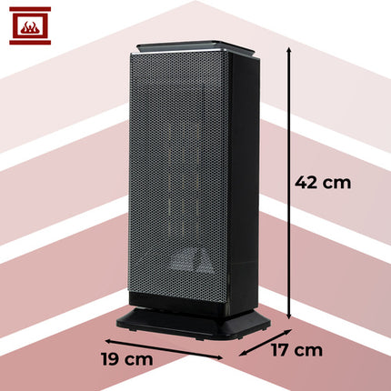 Kaminer Lumni 2.0 Elektrische Keramische Kachel – 2000W – Met Thermostaat, Timer & Afstandsbediening – Energiezuinige PTC Verwarming – Zwart