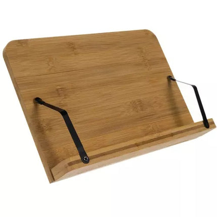 Boekensteun Bamboe – Duurzame Boekenstandaard en Tablet Houder - Houten Receptenboekhouder voor Keuken en Bureau