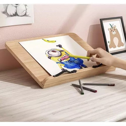 Boekensteun Bamboe – Duurzame Boekenstandaard en Tablet Houder - Houten Receptenboekhouder voor Keuken en Bureau