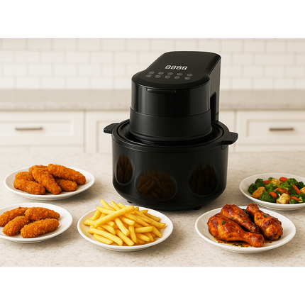 SPRX Olievrije Airfryer 5L 1200W - Gezond Koken Zonder Olie - Snel Knapperig en Moeiteloos - Voor Elke Dag - Zwart