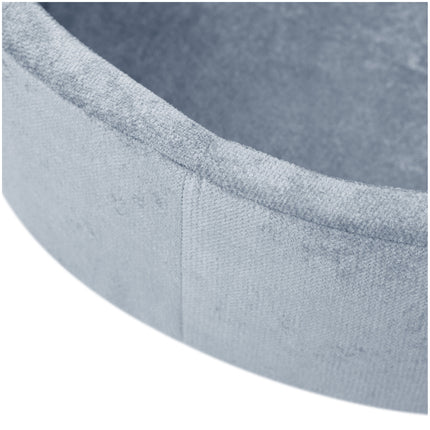 Trendmix Luxe Ronde Ballenbak voor Kinderen en Baby's – Ballenbad 90x30 cm – Blauw Premium Chenille – 200 Kleurrijke Ballen 6 cm Parel, Blauw & Goud