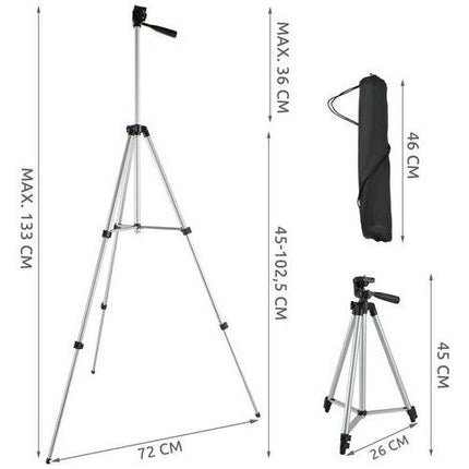 Izoxis tripod smartphone statief met afstandsbediening en bluetooth voor IOS en Android