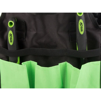 Gereedschapstas Tuin – Tuingereedschap Tas – Gereedschap Organizer – Grote Opbergtas voor Tuingereedschap, Werkplaats, Garage en Klussen – Zwart/Groen