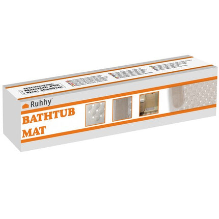 Ruhhy Anti-Slip Bad- & Douchemat – Beige – Massagefunctie, Zuignappen, Waterdicht, Snel Droog, 36 × 69 cm