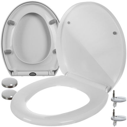 Universele Softclose WC-Bril – Afneembaar – Quick Release – RVS Scharnieren – Wit