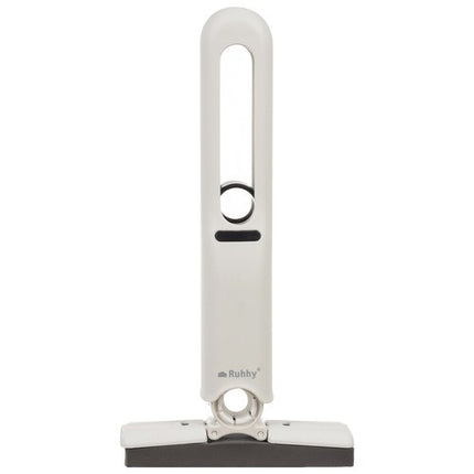 Ruhhy Compacte Mini-Mop – Streeploos Ramen & Spiegels Wassen – Waterinjectiesysteem – 2 Duurzame Klikpads – Ergonomische Handgreep – Wit