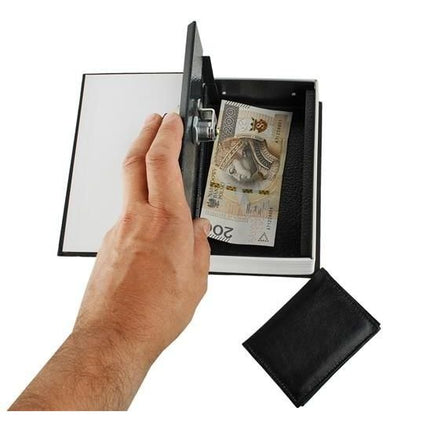Malatec Verborgen Kluis in Boek – Discrete Opbergkluis – Stalen Binnenkast – Sleutelslot – 18 × 11,5 × 5,6 cm