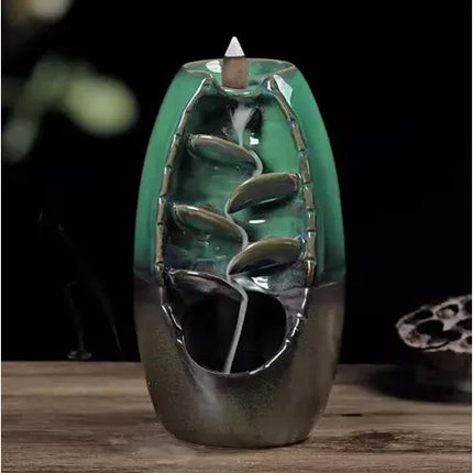 Wierook waterval kegel brander van keramiek inclusief wierrook kegels