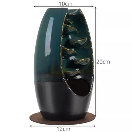 Wierook waterval kegel brander van keramiek inclusief wierrook kegels