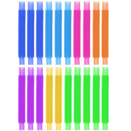 Kruzzel Sensorische Buizen 20 Stuks – Kleurrijke Fidget Toys – Ontspanning, Creativiteit & Motorische Ontwikkeling