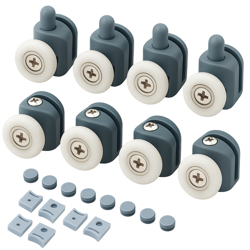 Douchecabine Wielen Set 8 Stuks – Universele Douchedeur Rollen – Complete Vervangingsset Voor Douchecabine