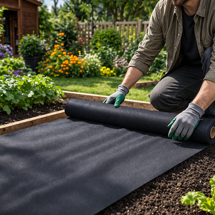 Antiworteldoek 1 x 10 Meter 50 g/m² – Onkruiddoek – Gronddoek – Agrotextiel – Worteldoek voor Tuin, Borders en Moestuin