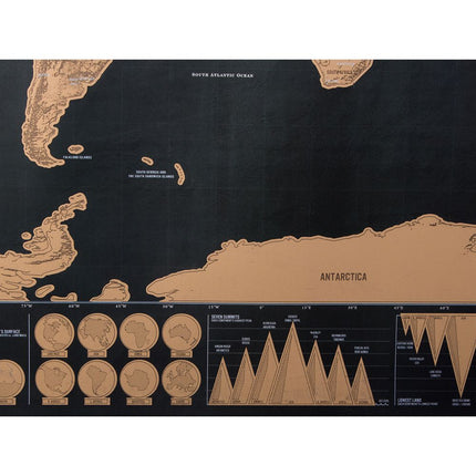 Scratch Map Deluxe XL – Kras Wereldkaart 82,5 x 59,4 cm – Reiskaart – Krasbare Wereldkaart – Inclusief Cadeaukoker – Educatief & Decoratief