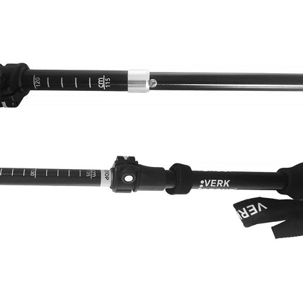Opvouwbare Wandelstokken – Verstelbare Trekkingstokken – Nordic Walking Stokken – Anti-Shock – Aluminium – Set van 2 – Zwart