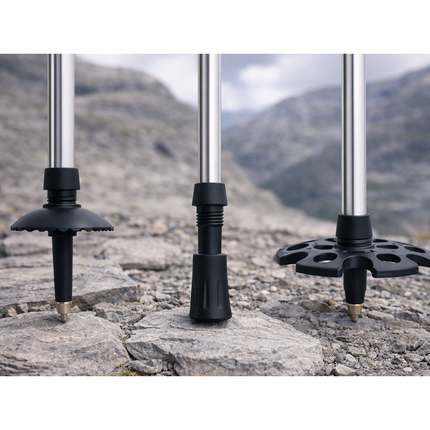Opvouwbare Wandelstokken – Verstelbare Trekkingstokken – Nordic Walking Stokken – Anti-Shock – Aluminium – Set van 2 – Zilver
