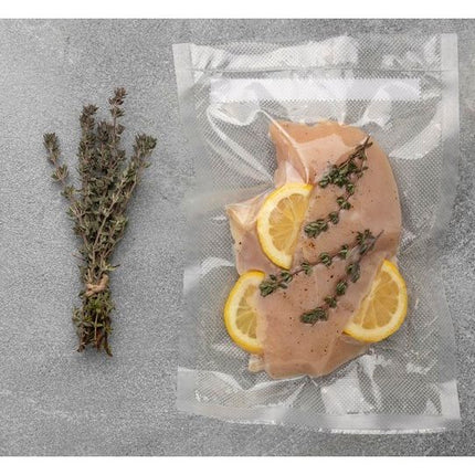 Vacuümzakken 20 × 30 cm – Set van 50 – Gekartelde Folie – Dubbelzijdig – Voedselveilig – Diep Reliëfpatroon