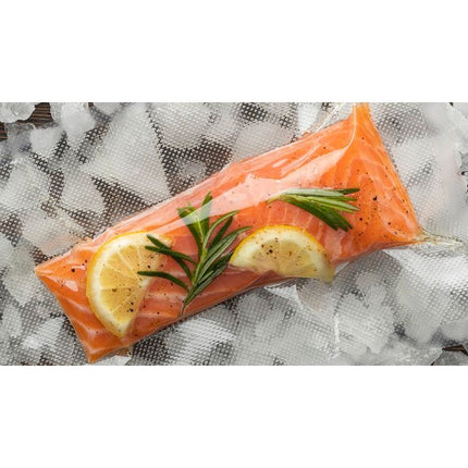 Vacuümzakken 20 × 30 cm – Set van 50 – Gekartelde Folie – Dubbelzijdig – Voedselveilig – Diep Reliëfpatroon