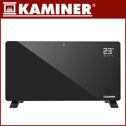 Kaminer Zelva Elektrische Glazen Verwarming – 2500W – WiFi & Afstandsbediening – Slimme Glazen Radiator – Zwart