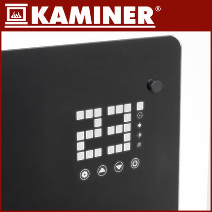 Kaminer Zelva Elektrische Glazen Verwarming – 2500W – WiFi & Afstandsbediening – Slimme Glazen Radiator – Zwart