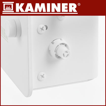 Kaminer Zelva Elektrische Glazen Verwarming – Wit – 2500W – WiFi & Afstandsbediening – Slimme Glazen Radiator