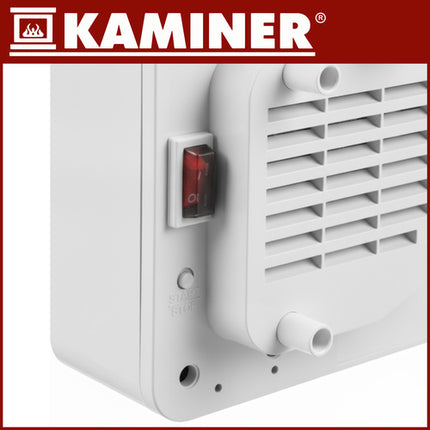 Kaminer Zelvion Elektrische Wandverwarming Wit – Slimme Luchtgordijnverwarming 2000W met WiFi, App & Afstandsbediening – Energiezuinig & Stil