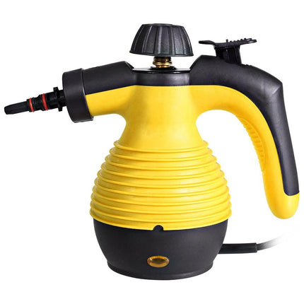 Trendmix Handstoomreiniger Geel – 1050W – 350 ml – 9-Delige Accessoireset – Veilig Ontwerp – Voor Keuken, Badkamer, Auto & Meer