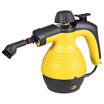 Trendmix Handstoomreiniger Geel – 1050W – 350 ml – 9-Delige Accessoireset – Veilig Ontwerp – Voor Keuken, Badkamer, Auto & Meer