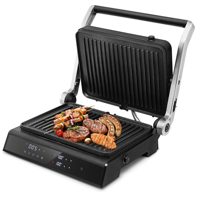 Trendmix XL Contactgrill 3-in-1 – Elektrische Multigrill met LED-display – 230 °C – Antiaanbaklaag – 5 Kookstanden – Zwart