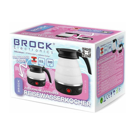 Opvouwbare Elektrische Reiswaterkoker 0.5L – Compacte Mini Waterkoker voor Camping, Reizen & Hotel – 800W – Draagbare Vouwbare Waterkoker – Zwart