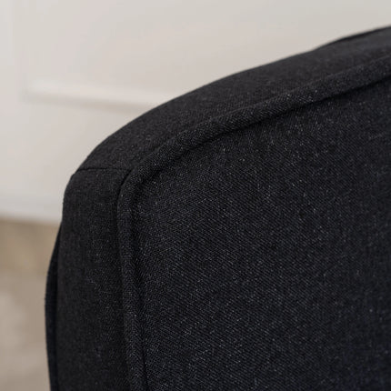 Mebel Elite Bart 2 Luxe 3-in-1 Uitklapbare Grote Slaapstoel Zwart - Inklapbare Slaapbank Met 5 Standen Verstelbare Rugleuning - Belastbaar Tot 250 kg - Moderne Slaapfauteuil - Logeerbed
