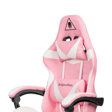 2de kansje Krüger&Matz GX-150 game stoel - gaming chair - gamingstoel - roze / wit