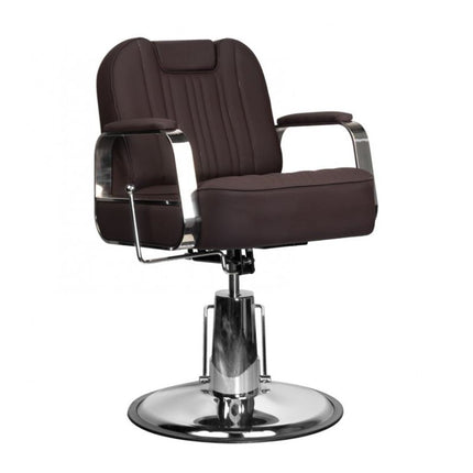 Gabbiano Rufo Barber Chair Brown – Professionele Hydraulische Kappersstoel – Luxe Compact Design voor Barbershops