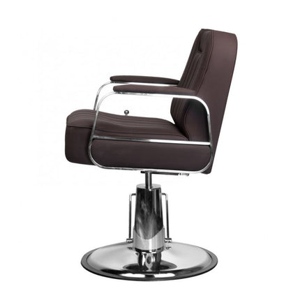 Gabbiano Rufo Barber Chair Brown – Professionele Hydraulische Kappersstoel – Luxe Compact Design voor Barbershops
