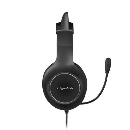 Krüger & Matz gaming over ear hoofdtelefoon voor kinderen zwart KM0659