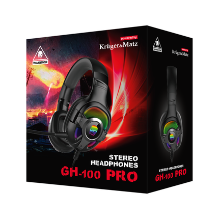 Krüger&Matz Warrior GH-100 Pro Gaming Hoofdtelefoon zwart KM0660