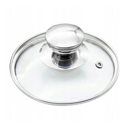 MH-1250 Kookpan 1,3 Liter 14 cm – RVS Pan met Glazen Deksel – Geschikt voor Inductie