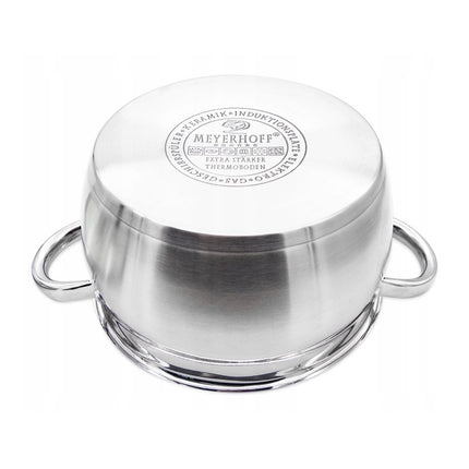 MH-1250 Kookpan 1,3 Liter 14 cm – RVS Pan met Glazen Deksel – Geschikt voor Inductie
