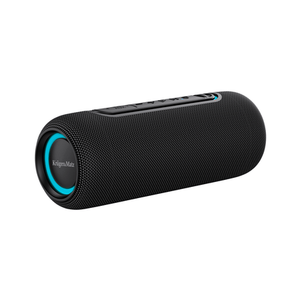 Krüger & Matz Street Draadloze Draagbare Bluetooth 5.0 Speaker Waterdicht - RGB Verlichting - TWS Functie - 20W - Zwart