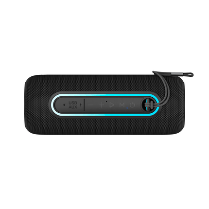 Krüger & Matz Street Draadloze Draagbare Bluetooth 5.0 Speaker Waterdicht - RGB Verlichting - TWS Functie - 20W - Zwart