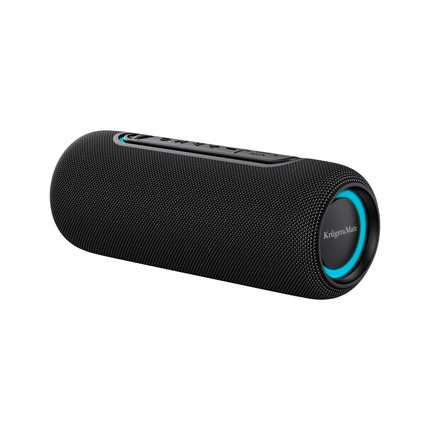 Krüger & Matz Street Draadloze Draagbare Bluetooth 5.0 Speaker Waterdicht - RGB Verlichting - TWS Functie - 20W - Zwart